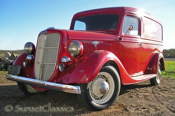 We have a nice old 1935 Ford Panel Delivery Truck for sale