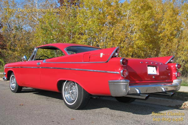 This is a rare and very uniquely styled 1957 Dodge Coronet Lancer 2 door