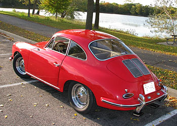 Porsche  Wheels on Classic Red 1963 Porsche 356 For Sale