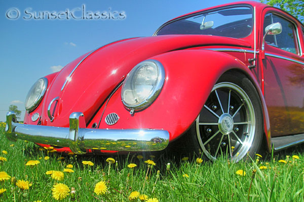 Sporty Red 1963 VW Ragtop Beetle for Sale