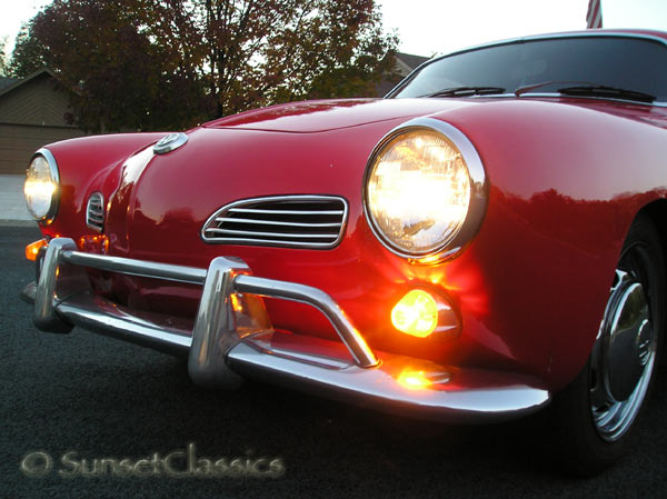 1968 VW Karmann Ghia CloseUp The car looks great but it's far from perfect