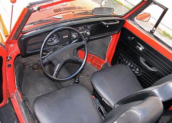 1971 VW Super Beetle Convertible Interior