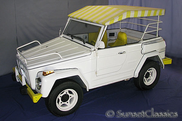 This 1973 two door Acapulco VW Thing was featured in Dune Buggies and Hot