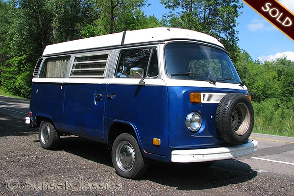 I am happy to announce we have another 1974 VW Pop Top Camper Bus made by