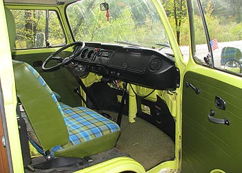 1974 VW Westfalia Pop-Top Bus Interior