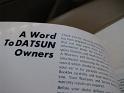 1980 Datsun 280zx Anniversary Owners Manual