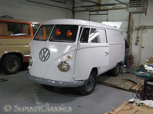 1956 VW bus painted