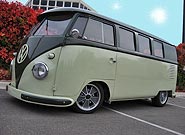 1958 Palm Green/Sand Green VW Bus