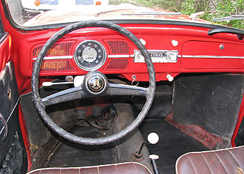 1959 VW Bug Convertible Interior
