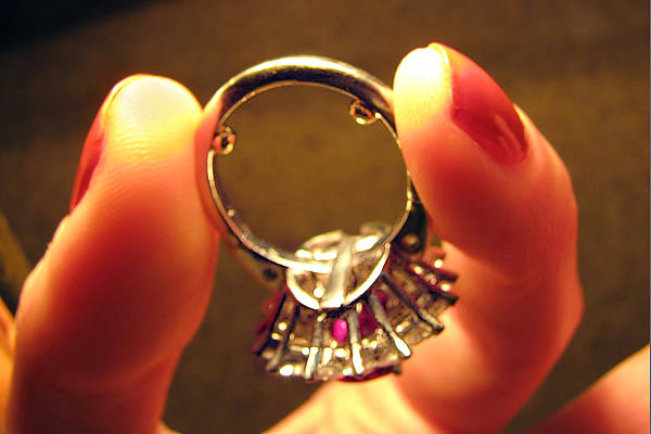 Ruby Diamond Ring Band Close-Up