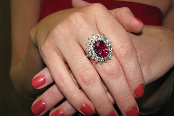 Thai Ruby Diamond Ring.